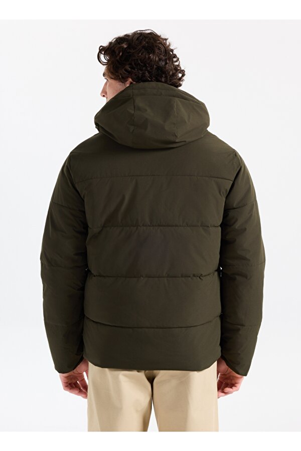 Jack & Jones Bordo Erkek Mont 12283517_JJGLOBAL PUFFER JACKET