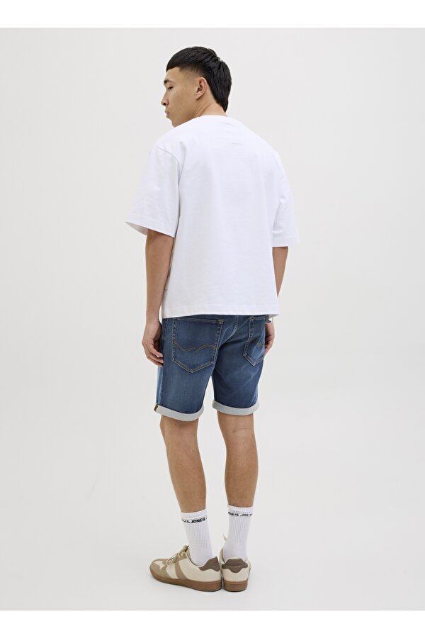 Jack & Jones Mavi Erkek Normal Bel Normal Kalıp Denim Şort 12269605_JJIRICK JJICON I.K. SHORTS