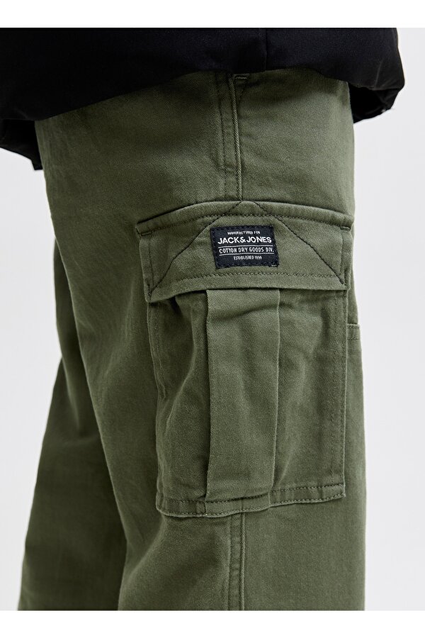 Jack & Jones Normal Bel Lastikli Paça Yeşil Erkek Çocuk Kargo Pantolon 12268361