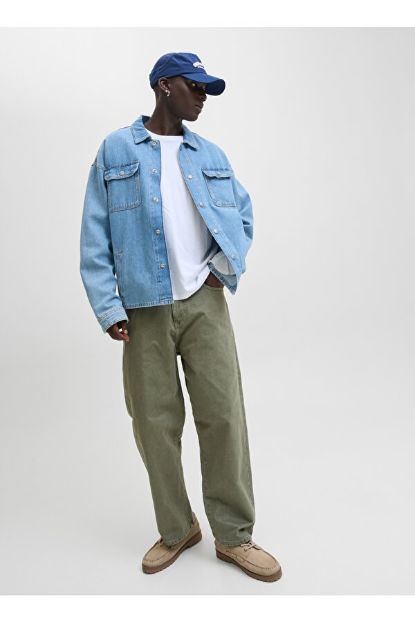 Jack & Jones Normal Bel Baggy Yeşil Erkek Denim Pantolon 12270838_JPSTALEX JJORIGINAL 017 ST