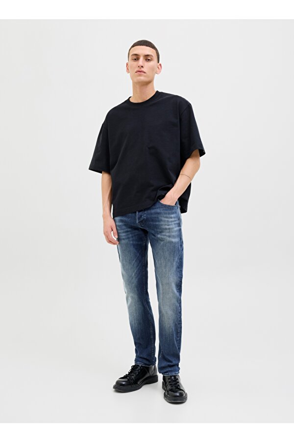 Jack & Jones Düşük Bel Slim Fit Mavi Erkek Denim Pantolon 12278144_JJIGLENN JJORIGINAL CB 820