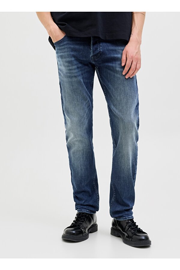 Jack & Jones Düşük Bel Slim Fit Mavi Erkek Denim Pantolon 12278144_JJIGLENN JJORIGINAL CB 820