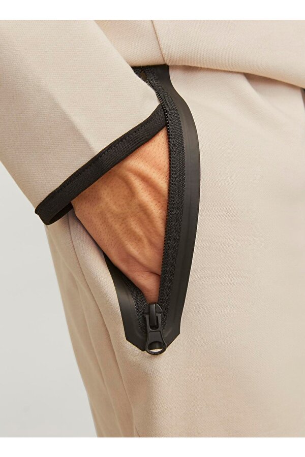 Jack & Jones Normal Bel Lastikli Paça Bej Erkek Pantolon JPSTWILL FUSION SWEAT PANTS NOOS