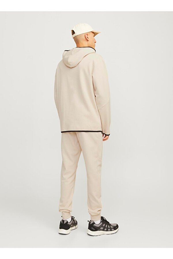 Jack & Jones Normal Bel Lastikli Paça Bej Erkek Pantolon JPSTWILL FUSION SWEAT PANTS NOOS