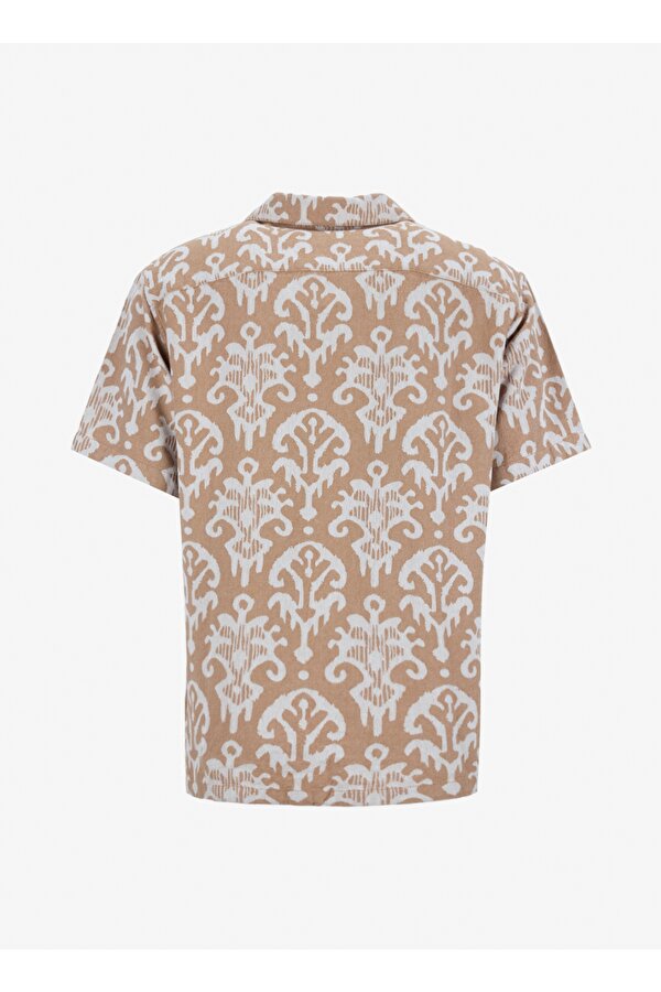 Jack & Jones Rahat Kahve Erkek Gömlek JPRBLUALIJAH JACQUARD RESORT SHIRT