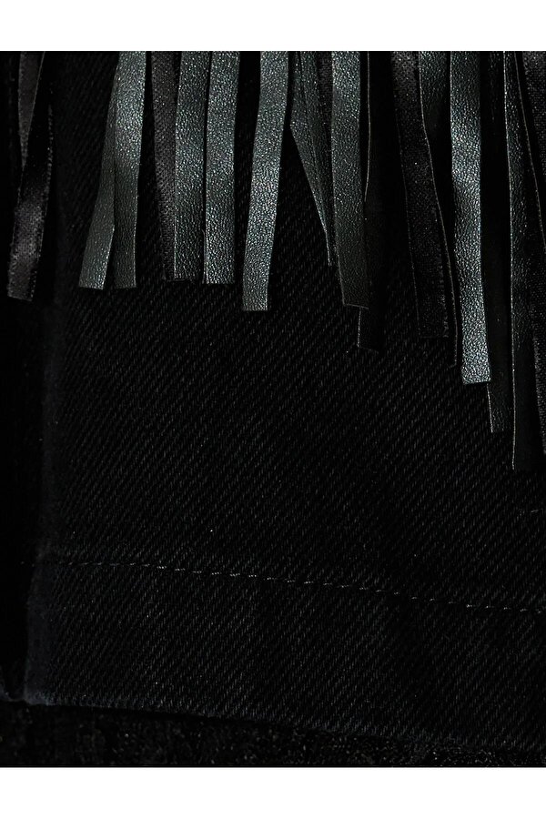 Koton Kadın Oversize Püsküllü Kot Ceket 5WAL50061MD