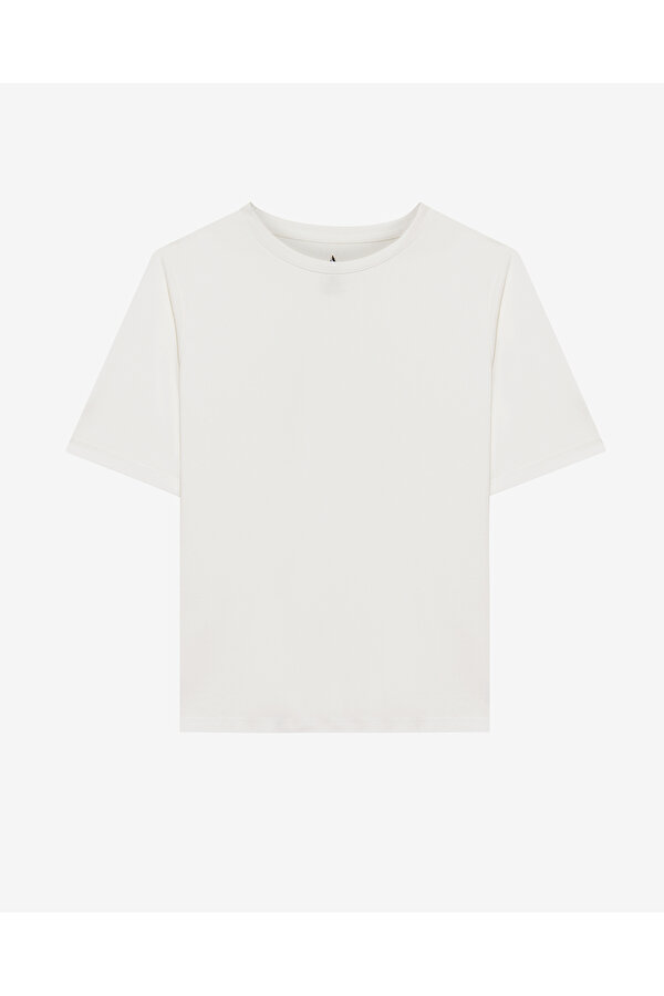 Skechers W Lounge Regular Crew Neck T-shirt Kadın Off White Tshirt S2510327-102