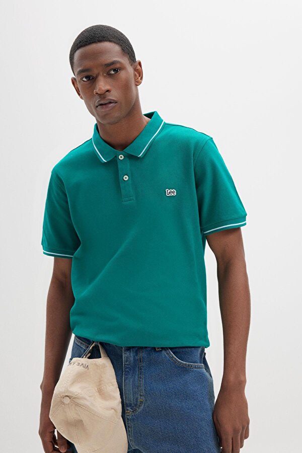 Lee Erkek L61ARL Kısa Kollu Polo T-shirt / Evergreen Standart