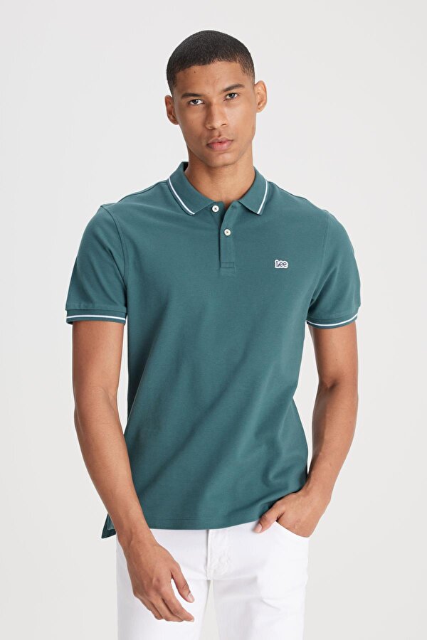 Lee Erkek L61ARL Kısa Kollu Polo T-shirt / Evergreen Standart