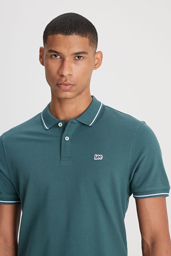 Lee Erkek L61ARL Kısa Kollu Polo T-shirt / Evergreen Standart