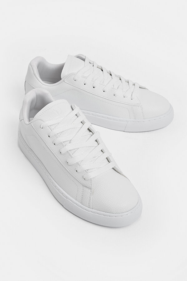 Tonny Black Erkek Beyaz Poli Taban Bağcıklı Günlük Spor Ayakkabı