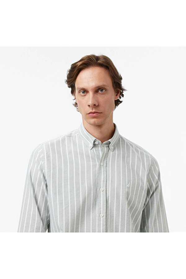 NAUTICA Classic Fit Erkek Çizgili Gömlek W57405T