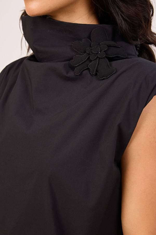 Fever Broş Çicekli Dik Yaka Kadın Bluz 352114014