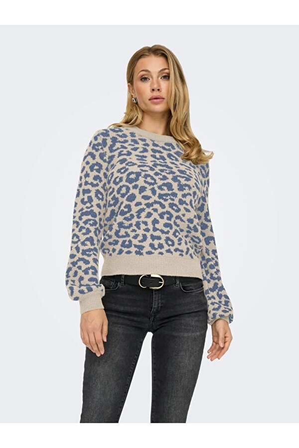 JDY lorraine Animal L/S Pullover Kadın Kazak 15292890