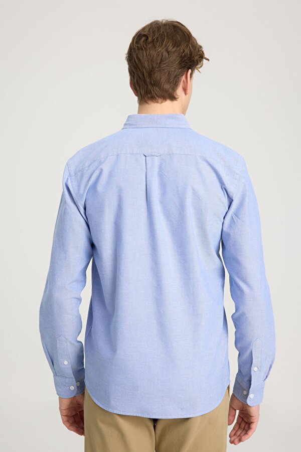 Wrangler Regular Fit Normal Kesim %100 Pamuk Açık Mavi Oxford Gömlek