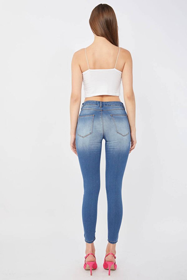 Banny Jeans Kadın Skinny Fit Esnek Pantolon Mavi