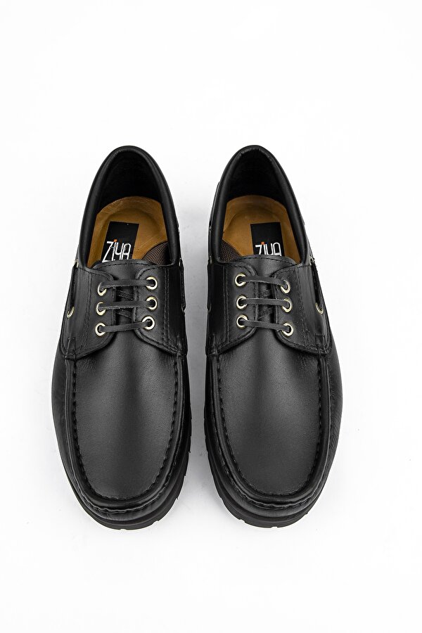 Ziya Erkek Hakiki Deri Ayakkabı 153984ZK03 Siyah
