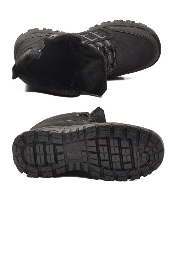 Almera Siyah Suni Deri Erkek Outdoor Bot