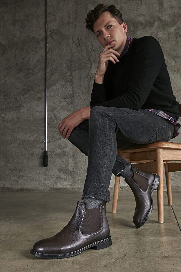 Ziya Erkek Hakiki Deri Bot 153447Z101 Kahve