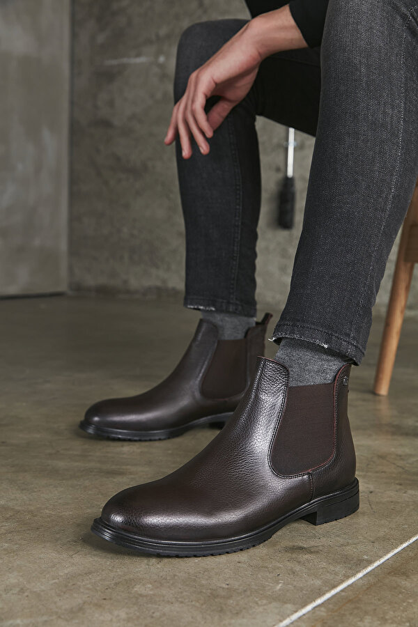 Ziya Erkek Hakiki Deri Bot 153447Z101 Kahve