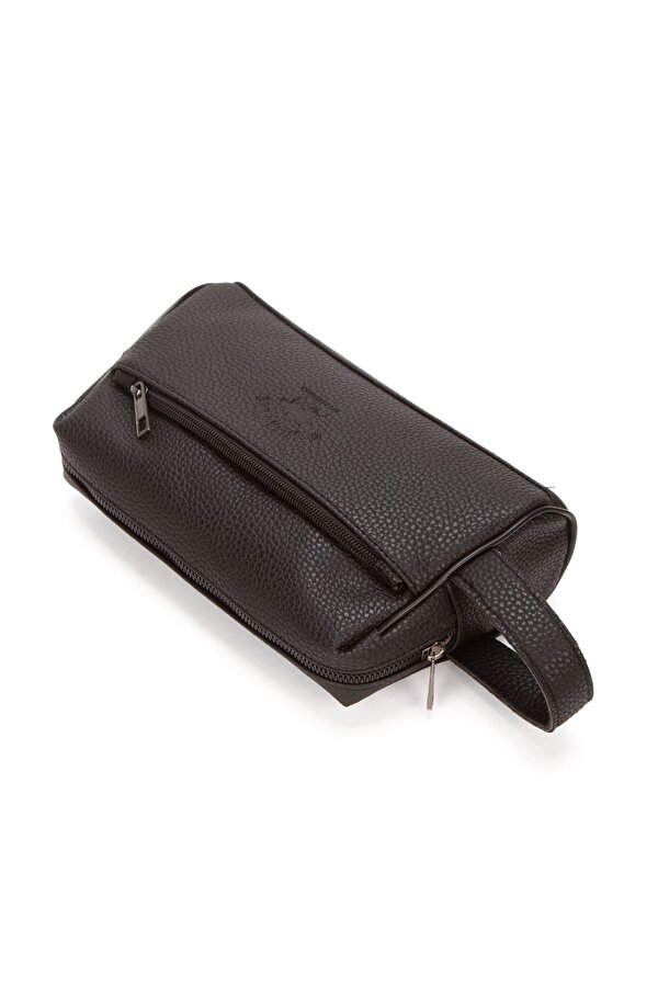 Newish Polo Erkek Vegan Deri Siyah Portföy Clutch Traş Kozmetik Bakım Ve Günlük El Çantası  new381