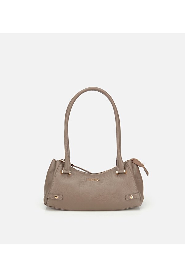 Hotiç Kadın Deri Vizon Bowling Omuz Çantası
