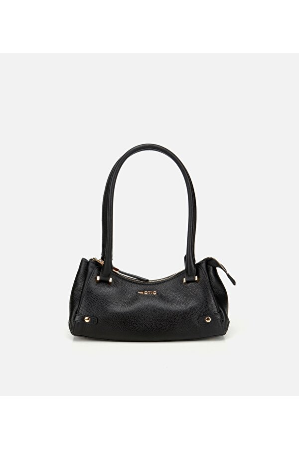 Hotiç Kadın Deri Siyah Bowling Omuz Çantası