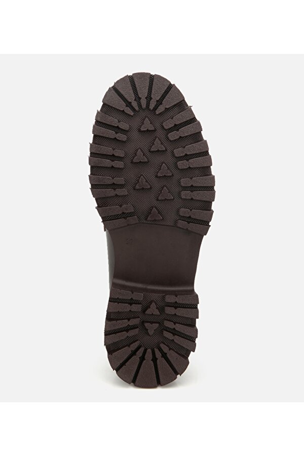 Hotiç Kadın Deri Kahverengi Kalın Tabanlı Klasik Loafer