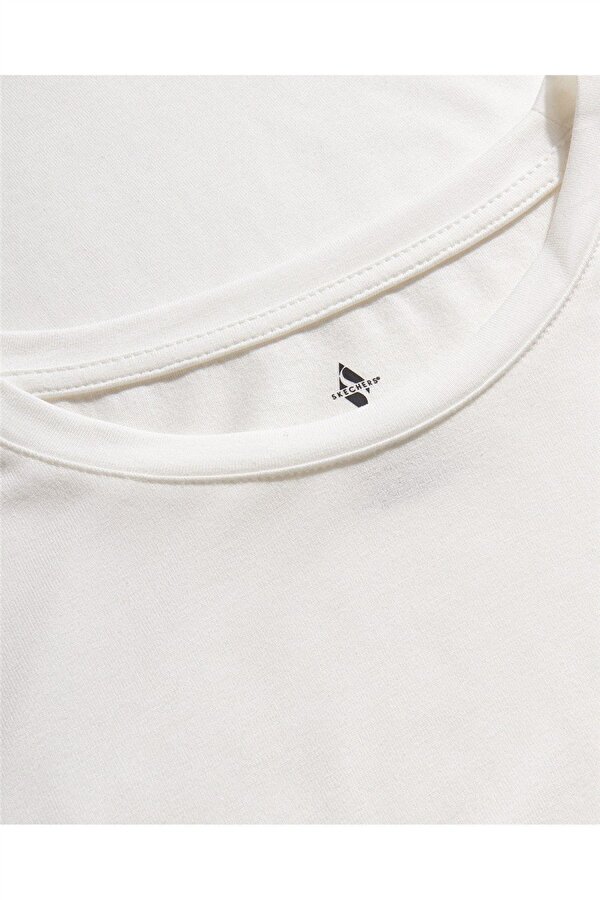 Skechers W Lounge Regular Crew Neck T-shirt Kadın Off White Tshirt S2510327-102