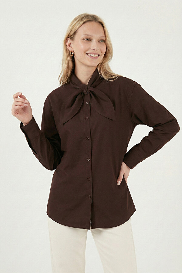 Lela Bayan Gömlek 6925407 KAHVE