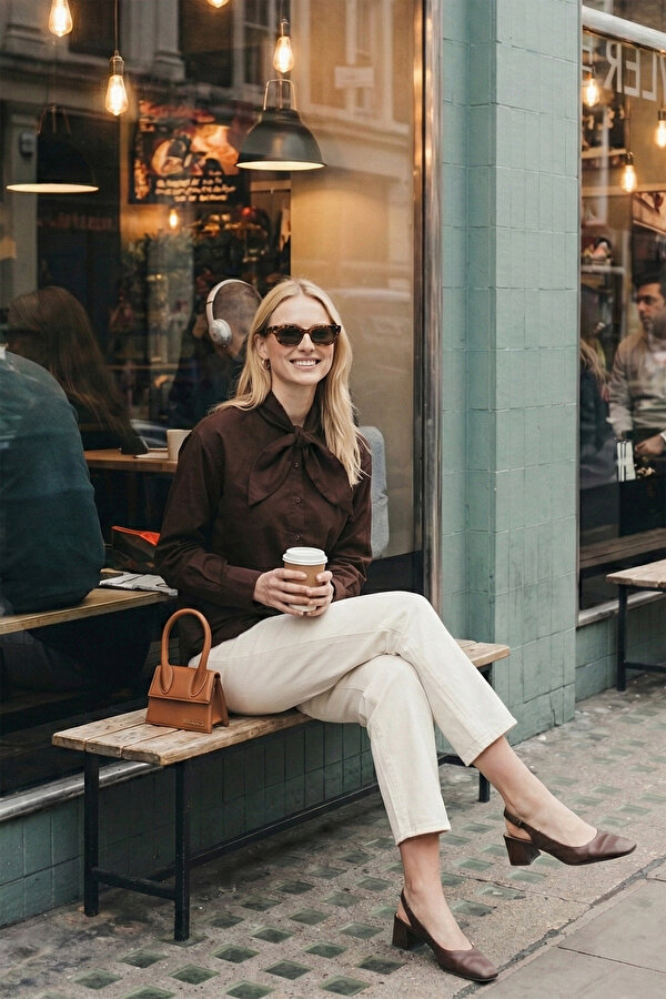 Lela Bayan Gömlek 6925407 KAHVE