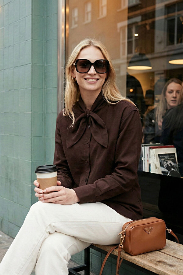 Lela Bayan Gömlek 6925407 KAHVE