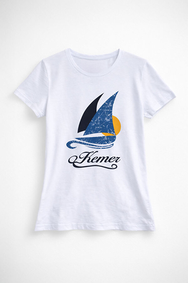 Erkek Bisiklet Yaka %100 Pamuk Kemer Baskılı T-shirt
