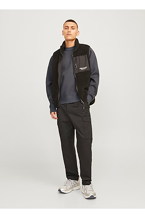 Bisiklet Yaka Loose Fit Koyu Gri Erkek Kazak 12261852_JORVESTERBRO KNIT CREW NEC
