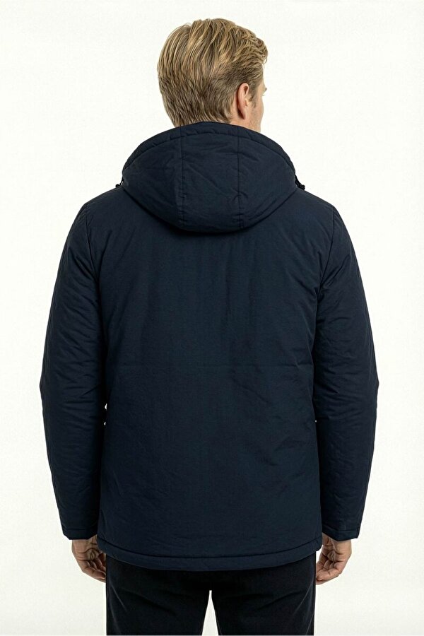 D1fference İçi Astarlı Kapüşonlu Jel Elyaflı Su & Rüzgar Geçirmez Cepli Erkek Kışlık Parka Mont