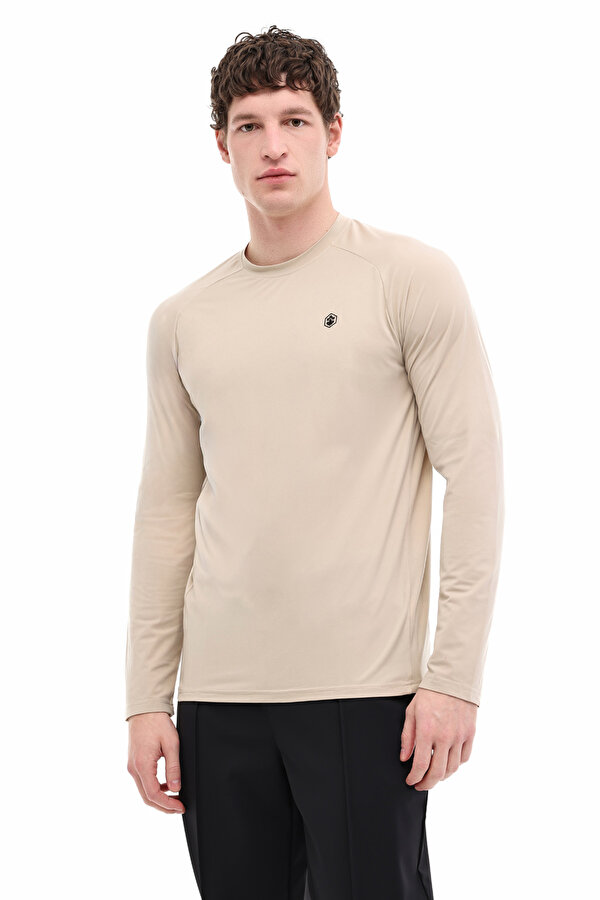 ML SALVO 14ELG1-020 6FX Bej Erkek Uzun Kol T-Shirt - 2. Ürüne %50 İndirim