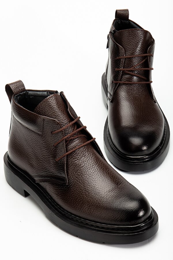 Daxtors D414 Hakiki Deri Soğuk Geçirmez Kışlık Erkek Bot