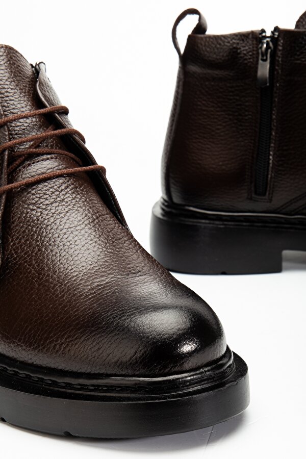 Daxtors D414 Hakiki Deri Soğuk Geçirmez Kışlık Erkek Bot