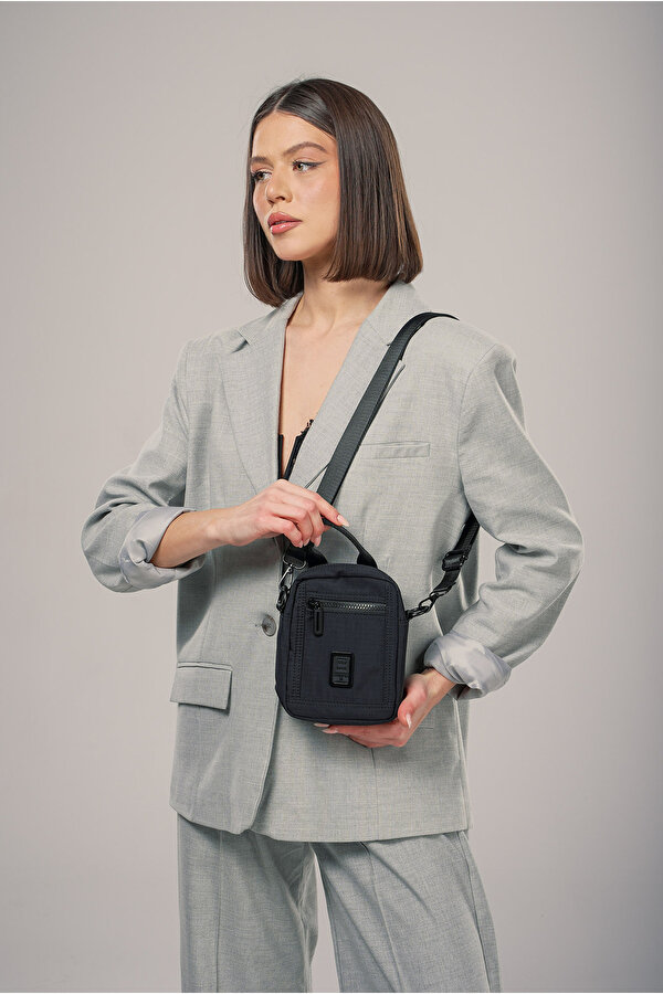Ççs 17983 Siyah Çapraz Askılı Günlük Omuz Çantası – Çok Bölmeli