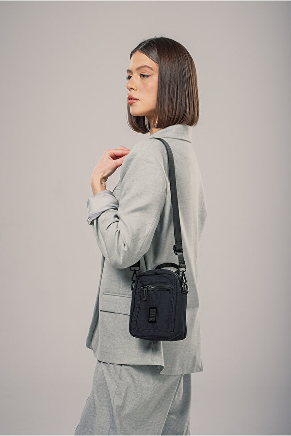 Ççs 17983 Siyah Çapraz Askılı Günlük Omuz Çantası – Çok Bölmeli