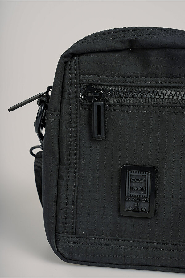 Ççs 17983 Siyah Çapraz Askılı Günlük Omuz Çantası – Çok Bölmeli