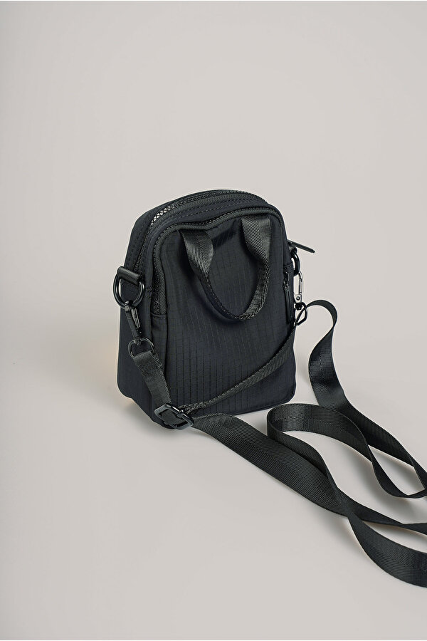 Ççs 17983 Siyah Çapraz Askılı Günlük Omuz Çantası – Çok Bölmeli