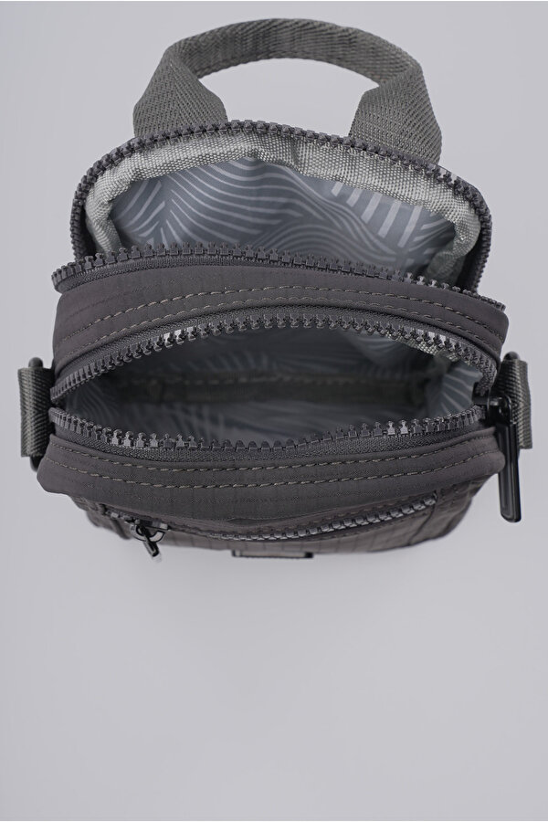 Ççs 17983 Gri Çapraz Askılı Günlük Omuz Çantası – Çok Bölmeli