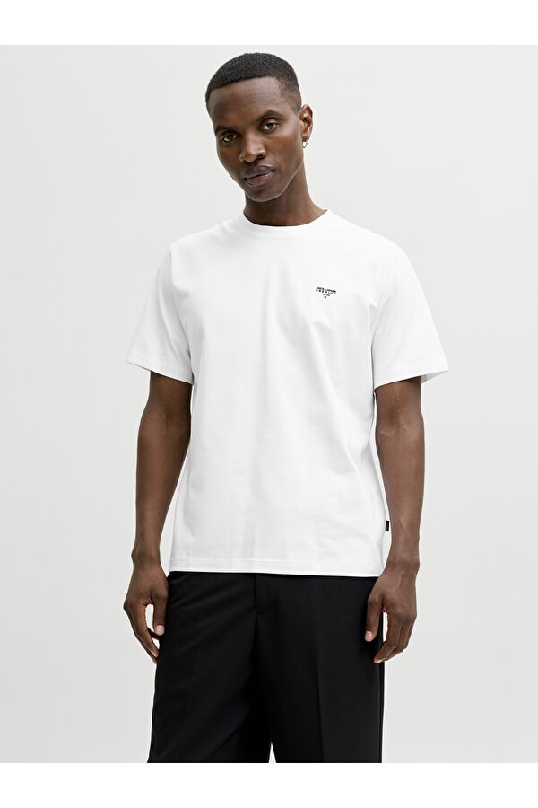 Jack & Jones Jack Jones Jprblatyler Ss Tee Erkek Beyaz Tshirt 12292383-01