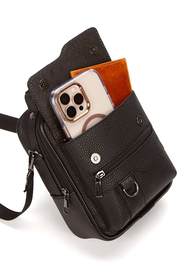 Newish Polo NEWİSH POLO 950 ERKEK EL ÇANTASI POSTACI ÇANTASI JEEP MODEL SİYAH