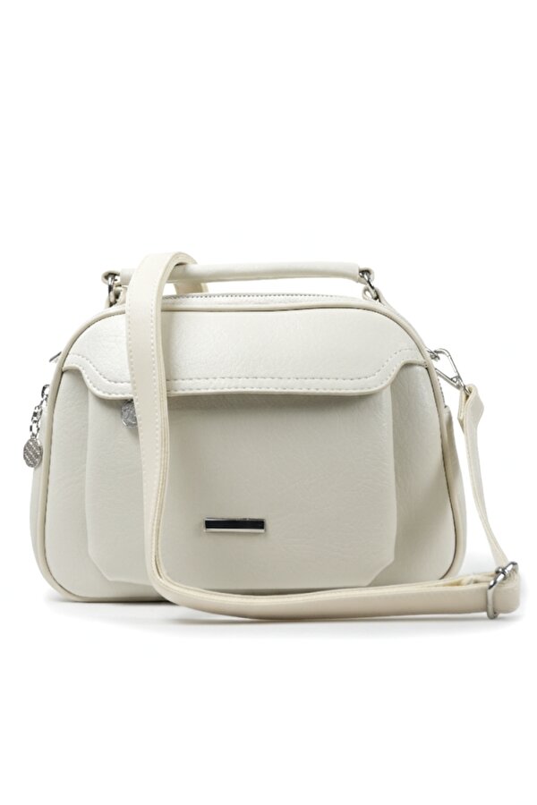 byHAKAN JN-50 KADIN İKİ GÖZLÜ KOL ÇANTASI OMUZ ÇANTASI EL ÇANTASI ÇAPRAZ ÇANTA KREM