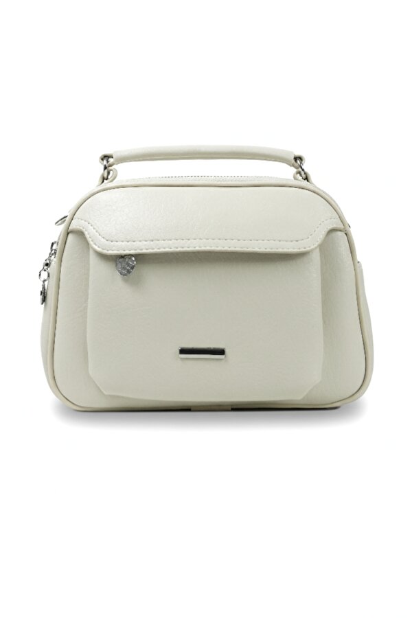 byHAKAN JN-50 KADIN İKİ GÖZLÜ KOL ÇANTASI OMUZ ÇANTASI EL ÇANTASI ÇAPRAZ ÇANTA KREM