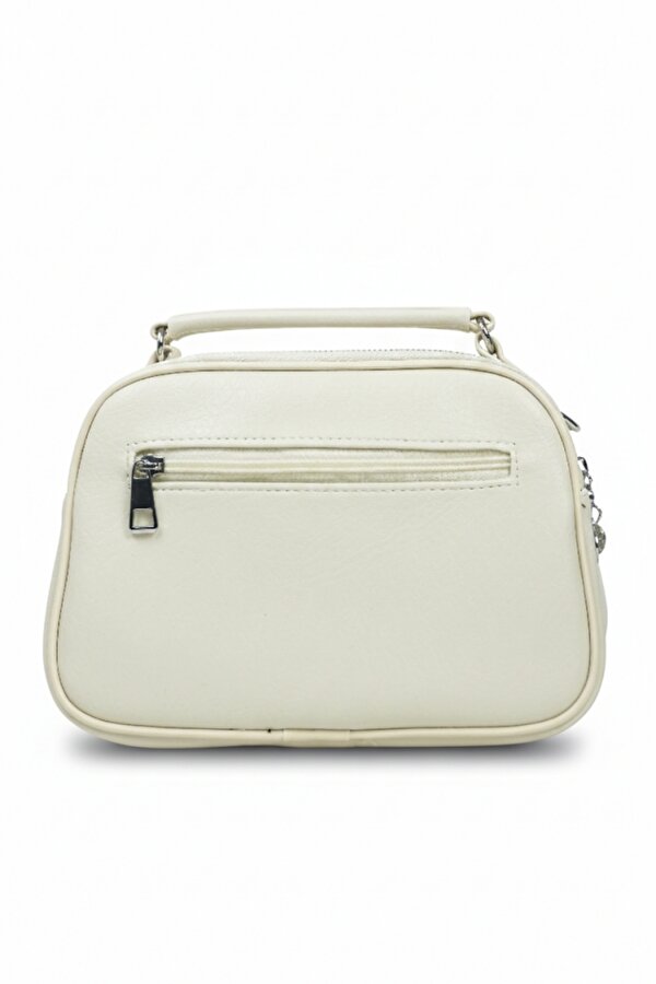 byHAKAN JN-50 KADIN İKİ GÖZLÜ KOL ÇANTASI OMUZ ÇANTASI EL ÇANTASI ÇAPRAZ ÇANTA KREM