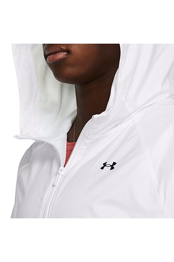 Under Armour Rival Sport Kadın Beyaz Kapüşonlu Ceket