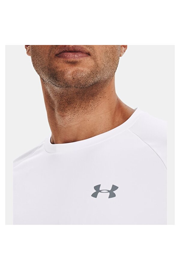 Under Armour Tech 2.0 Erkek Beyaz Yuvarlak Yaka Tişört